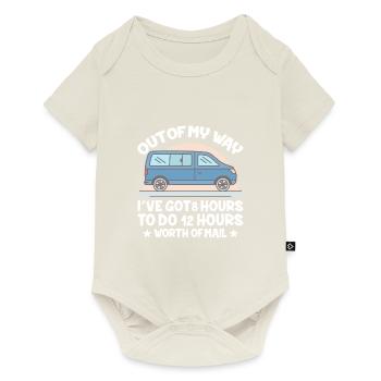 Livreur Tenue Joke Van Design - Body à manches courtes Premium Bébé - blanc cassé - Devant