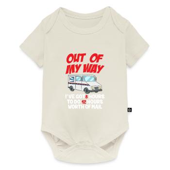 Livreur Tenue Joke Van Design - Body à manches courtes Premium Bébé - blanc cassé - Devant