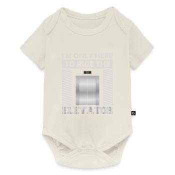 Elevator f I'm just here to ride the elevator - Baby Premium short-sleeve bodysuit - off white - Front