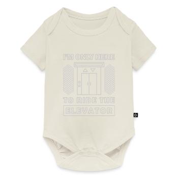 Elevator f I'm just here to ride the elevator - Baby Premium short-sleeve bodysuit - off white - Front