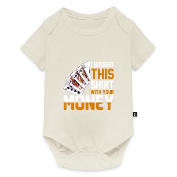 Chemise achetée avec votre joueur de poker money - Body à manches courtes Premium Bébé - blanc cassé - Devant