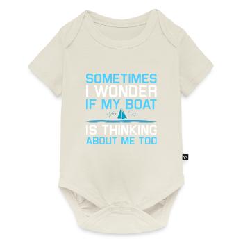 Captain Boat License Sailing Boat - Baby Premium short-sleeve bodysuit - off white - Front