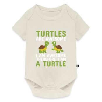 Turtles -Sea Turtle -Hawaiian - Baby Premium short-sleeve bodysuit - off white - Front