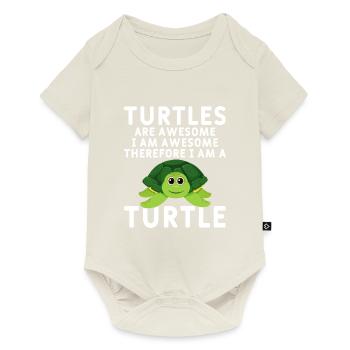 Turtles -Sea Turtle -Hawaiian - Baby Premium short-sleeve bodysuit - off white - Front
