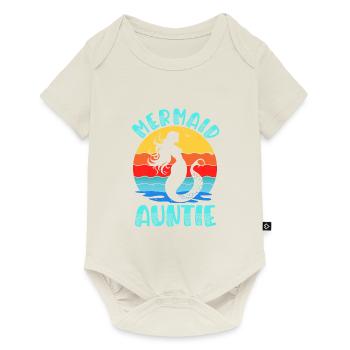 Tante Sirène Drôle Tante Femmes - Body à manches courtes Premium Bébé - blanc cassé - Devant