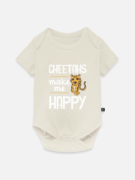 Leopard Portrait Tier - Baby Premium Kurzarmbody - Naturweiß