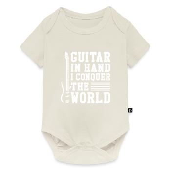 Acoustic Guitar Player Music Band Gitarrist - Baby Premium Kurzarmbody - Naturweiß - Vorne