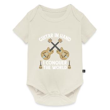 Acoustic Guitar Player Music Band Gitarrist - Baby Premium Kurzarmbody - Naturweiß - Vorne