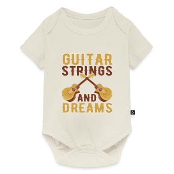 Acoustic Guitar Player Music Band Gitarrist - Baby Premium Kurzarmbody - Naturweiß - Vorne
