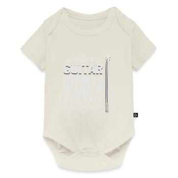Acoustic Guitar Player Music Band Gitarrist - Baby Premium Kurzarmbody - Naturweiß - Vorne