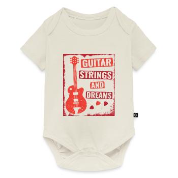 Acoustic Guitar Player Music Band Gitarrist - Baby Premium Kurzarmbody - Naturweiß - Vorne