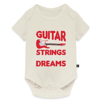 Acoustic Guitar Player Music Band Gitarrist - Baby Premium Kurzarmbody - Naturweiß - Vorne