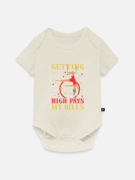 Circus Trapez Für Trapezkünstlerkostüm - Baby Premium Kurzarmbody - Naturweiß