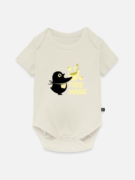 Vogel und nahrung - Baby Premium Kurzarmbody - Naturweiß