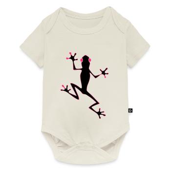 Frog pink black - Baby Premium short-sleeve bodysuit - off white - Front
