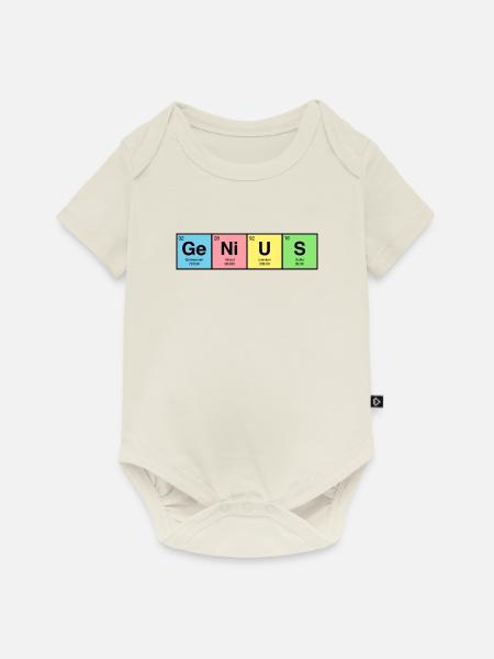 GENIUS - Periodensystem - Baby Premium Kurzarmbody - Naturweiß