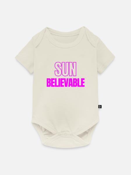SUNbelievable - Unglaublich! - Baby Premium Kurzarmbody - Naturweiß