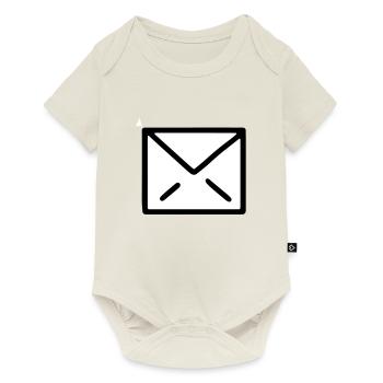 Brief Briefsymbol letter icon envelope Nachricht - Baby Premium Kurzarmbody - Naturweiß - Vorne