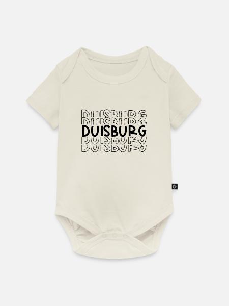 Duisburg - Baby Premium Kurzarmbody - Naturweiß