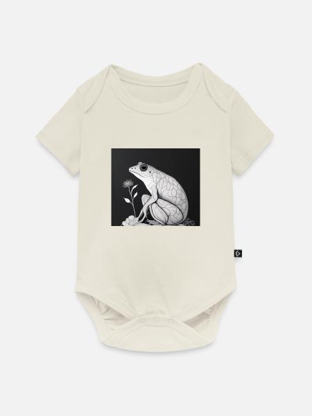 Quak - Baby Premium Kurzarmbody - Naturweiß