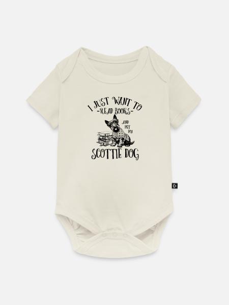 Schottischer Terrier - Baby Premium Kurzarmbody - Naturweiß