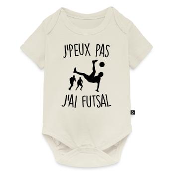 J'peux pas j'ai futsal - Body à manches courtes Premium Bébé - blanc cassé - Devant