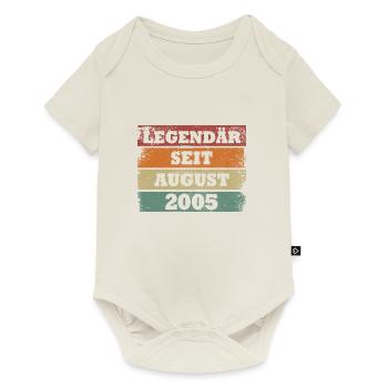 Legendär seit August 2005 Geburtstagsgeschenk - Baby Premium Kurzarmbody - Naturweiß - Vorne