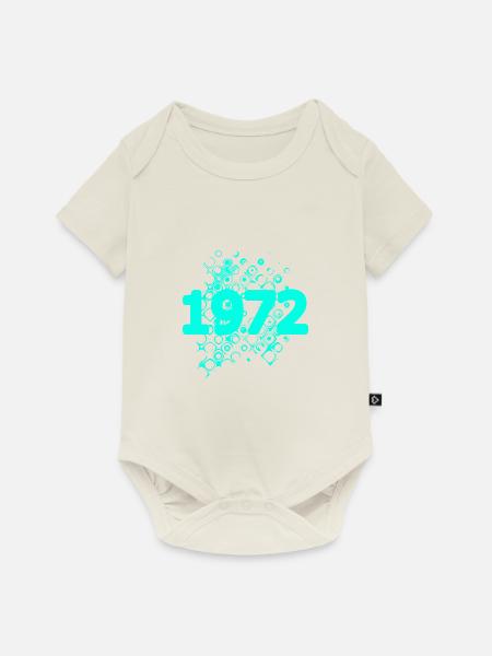 1972 1972 - Baby Premium Kurzarmbody - Naturweiß
