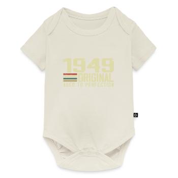 Né en 1949 - Vintage 1949 - 75e Anniversaire Rétro - Body à manches courtes Premium Bébé - blanc cassé - Devant