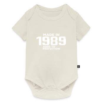 Jahrgang 1989 Retro 1989 Jubiläumsgeschenk - Baby Premium Kurzarmbody - Naturweiß - Vorne
