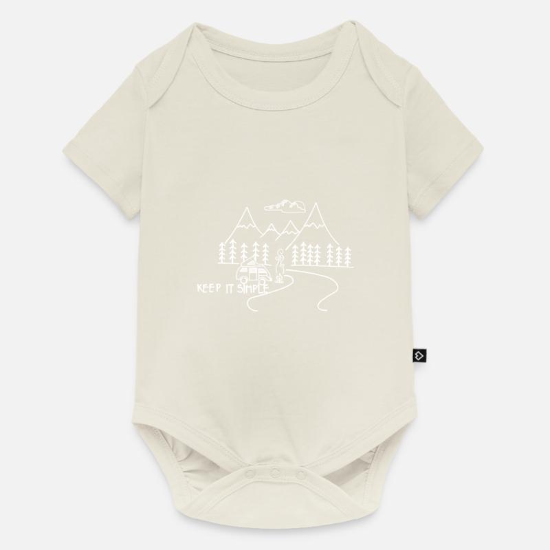 Gardez le camping simple - Body à manches courtes Premium Bébé - blanc cassé