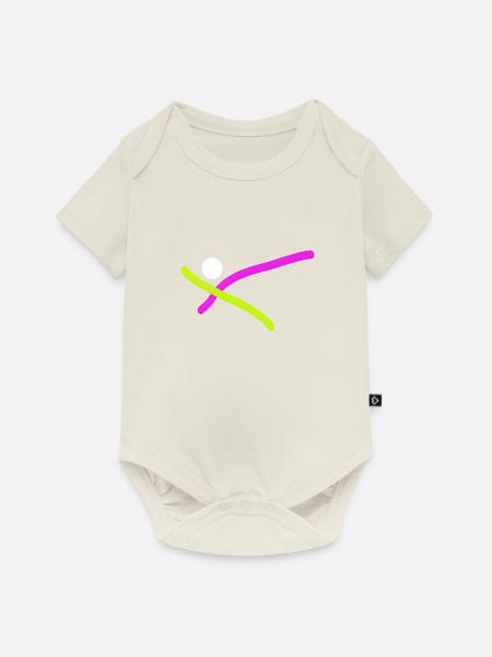 Lines & Circle - Baby Premium Kurzarmbody - Naturweiß