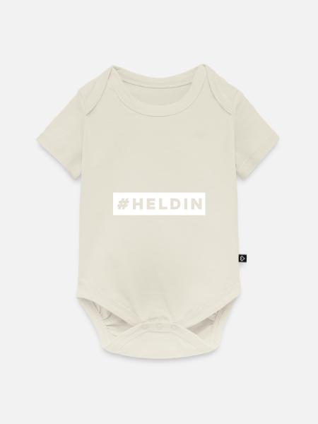 #Heldin - Baby Premium Kurzarmbody - Naturweiß