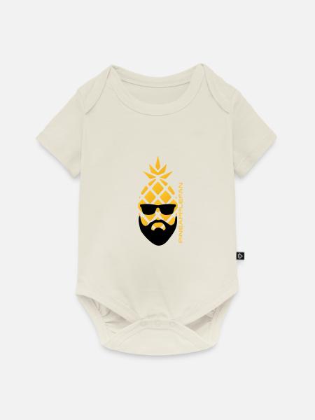 Ananas-Fächer - Baby Premium Kurzarmbody - Naturweiß