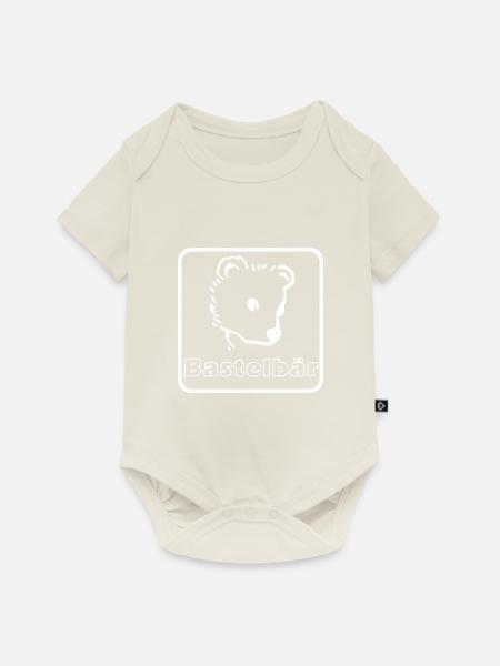 Bastelbär hellesDesign - Baby Premium Kurzarmbody - Naturweiß