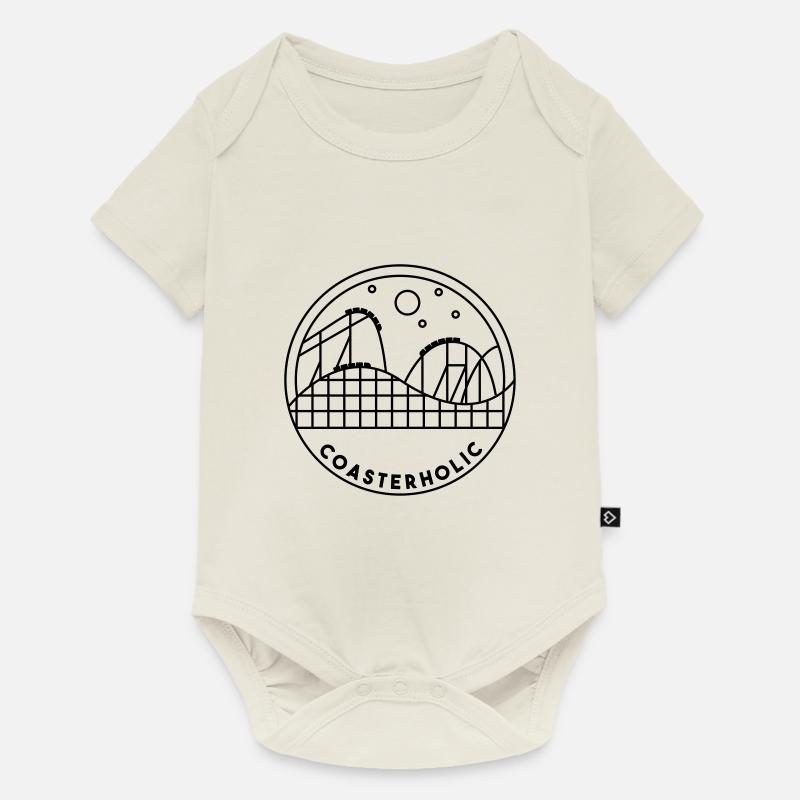 Coasterholic Achterbahn Freizeitpark Design - Baby Premium Kurzarmbody - Naturweiß