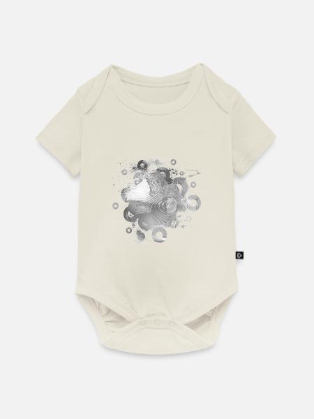 Abstract 7 - Baby Premium Kurzarmbody - Naturweiß