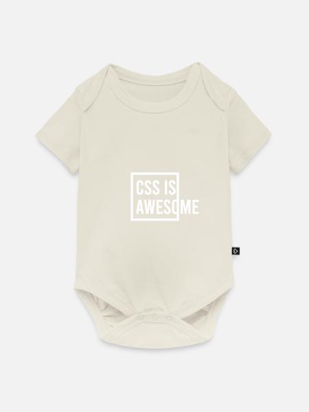 CSS is Awesome - Baby Premium Kurzarmbody - Naturweiß