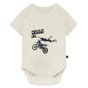 Funny motocross motorcycle enduro gift - Baby Premium short-sleeve bodysuit - off white - Front