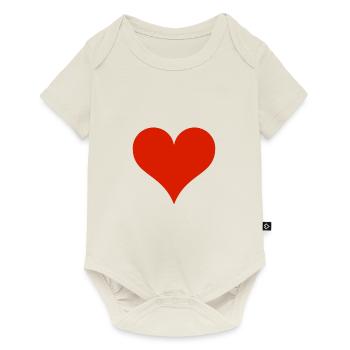 Heart Red - Baby Premium short-sleeve bodysuit - off white - Front