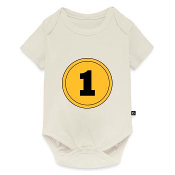 Number 1 - Baby Premium short-sleeve bodysuit - off white - Front