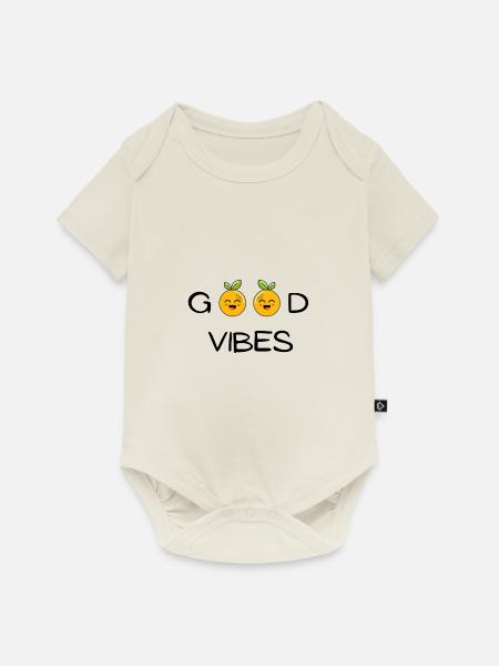 Gute Stimmung! Geschenkidee zu bieten - Baby Premium Kurzarmbody - Naturweiß