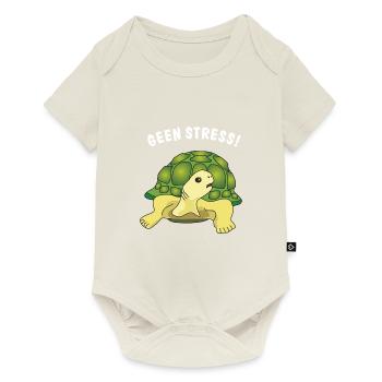 geen stress - Baby Premium Kurzarmbody - Naturweiß - Vorne