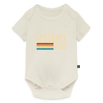 Born in 2000 - Vintage 2000 Retro Birthday - Baby Premium short-sleeve bodysuit - off white - Front