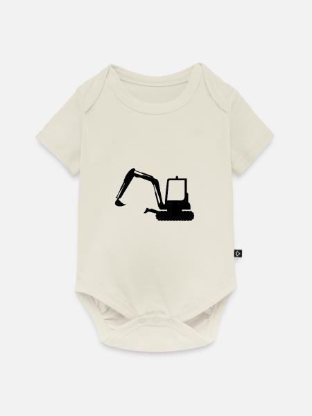 Bagger - Baby Premium Kurzarmbody - Naturweiß
