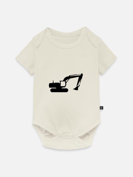 Bagger - Baby Premium Kurzarmbody - Naturweiß