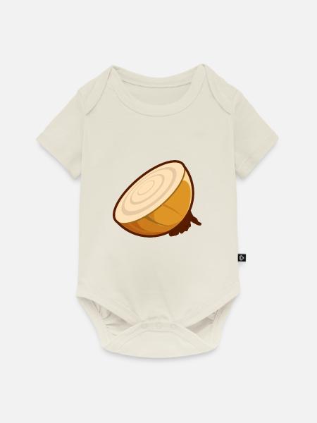 Zwiebel - Baby Premium Kurzarmbody - Naturweiß