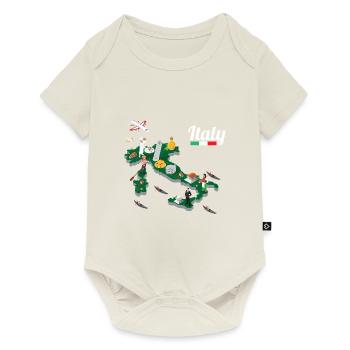 Italy Map - Bella Italia Vacation Souvenir - Baby Premium short-sleeve bodysuit - off white - Front
