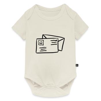 Brief Post Briefumschlag Sendung Nachricht - Baby Premium Kurzarmbody - Naturweiß - Vorne