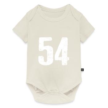 54 Nombre Vintage - Body à manches courtes Premium Bébé - blanc cassé - Devant